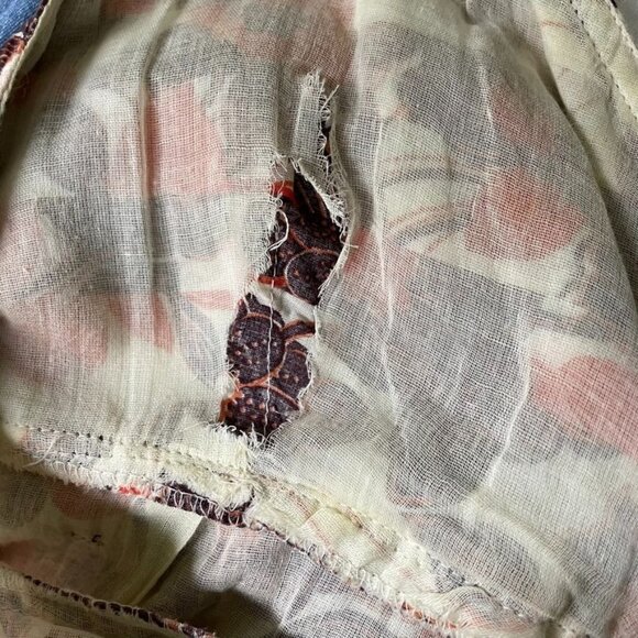 Womens Floral Sundress Spaghetti Straps Empire Waist Size Medium c - Picture 12 of 14